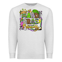 Oatmeal Heather mardi gras princess Premium Sweatshirt - OliviaCreatesArt