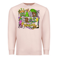 Pale Pink mardi gras princess Premium Sweatshirt - OliviaCreatesArt