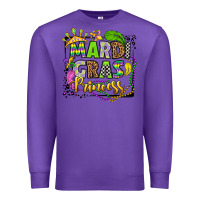 Purple mardi gras princess Premium Sweatshirt - OliviaCreatesArt