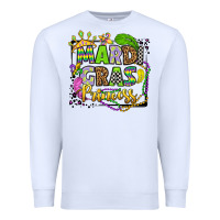 White mardi gras princess Premium Sweatshirt - OliviaCreatesArt