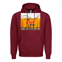 Burgundy the cool dad and beer Zipper Hoodie - TumblerDesignByShophia