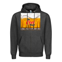 Charcoal Heather the cool dad and beer Zipper Hoodie - TumblerDesignByShophia