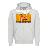 Dove Grey the cool dad and beer Zipper Hoodie - TumblerDesignByShophia
