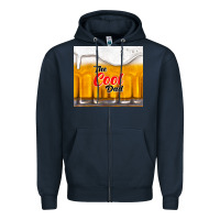 Navy the cool dad and beer Zipper Hoodie - TumblerDesignByShophia