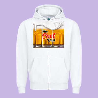 The Cool Dad And Beer Zipper Hoodie Designed By Tumblerdesignbyshophia