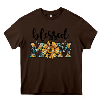 Chocolate Brown blessed mom Heavy Core Tee - JahusDesignShop