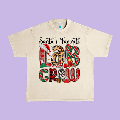 Santa S Favorite Lab Crew Urban Heavy Tee Designed By Maliassmallbusiness