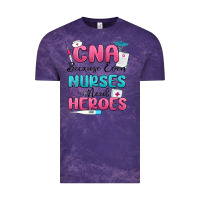 Cloud Purple cna because even nurses need heroes Vintage Tee - MaliasSmallBusiness