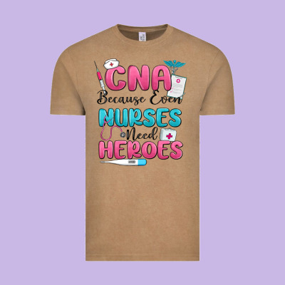 Cna Because Even Nurses Need Heroes Vintage Tee Designed By Maliassmallbusiness