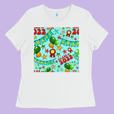 Class Of 2022 Graduation Seamless Pattern Ladies Tee Designed By Bundleandbundleshop