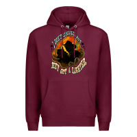 Burgundy I don't smoke but he's got a lighter Premium Hoodie - HowdyJamesFarm