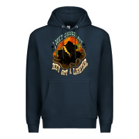 Navy I don't smoke but he's got a lighter Premium Hoodie - HowdyJamesFarm
