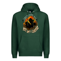 Sports Green I don't smoke but he's got a lighter Premium Hoodie - HowdyJamesFarm