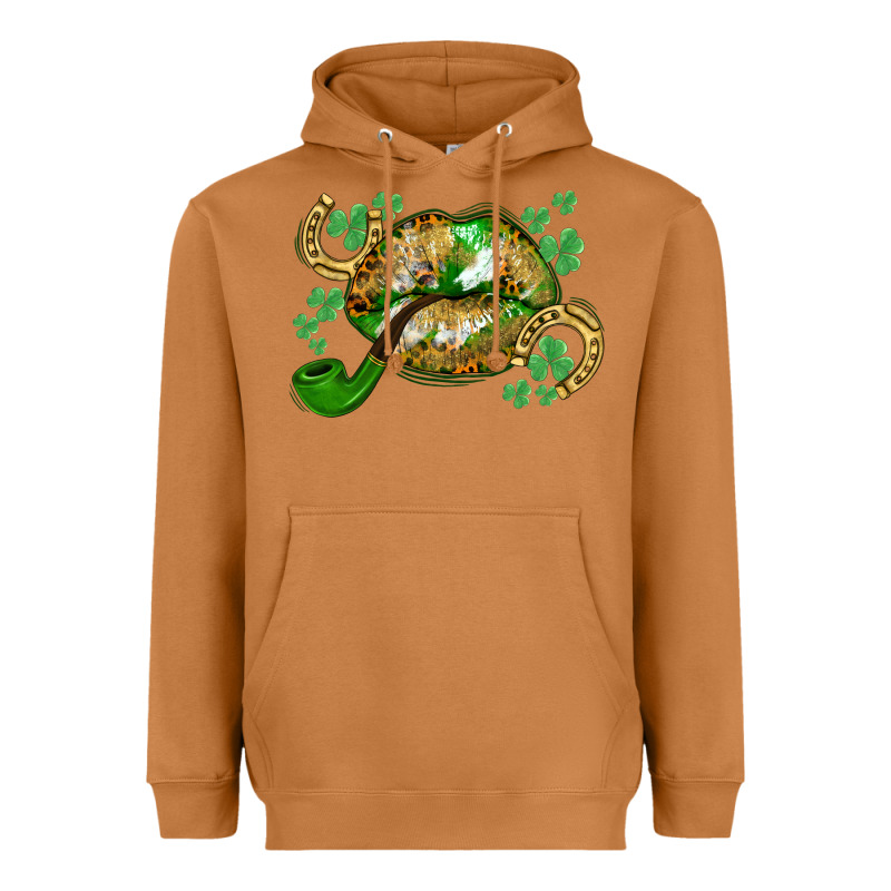 St. Patrick's Day Lips Heavyweight Hoodie by CowGirlArtShop | Teevron