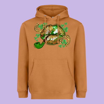 St. Patrick's Day Lips Heavyweight Hoodie Designed By Cowgirlartshop