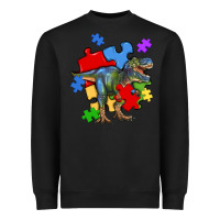 Black autism t rex Heavyweight Sweatshirt - Artiststas