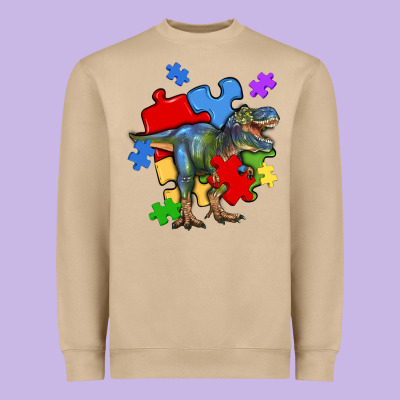 Autism T Rex Heavyweight Sweatshirt Designed By Artiststas