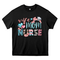 Black wife mom nurse Heavy Core Tee - BundleAndBundleShop