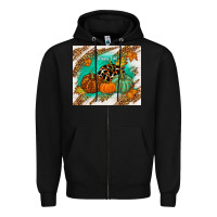 Black happy fall Zipper Hoodie - TumblerDesignByShophia
