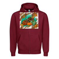 Burgundy happy fall Zipper Hoodie - TumblerDesignByShophia