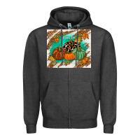 Charcoal Heather happy fall Zipper Hoodie - TumblerDesignByShophia