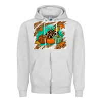 Dove Grey happy fall Zipper Hoodie - TumblerDesignByShophia