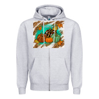 Heather Grey happy fall Zipper Hoodie - TumblerDesignByShophia