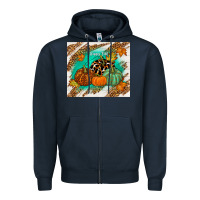Navy happy fall Zipper Hoodie - TumblerDesignByShophia