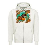 Oatmeal Heather happy fall Zipper Hoodie - TumblerDesignByShophia