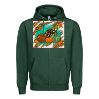 Sports Green happy fall Zipper Hoodie - TumblerDesignByShophia