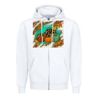 White happy fall Zipper Hoodie - TumblerDesignByShophia