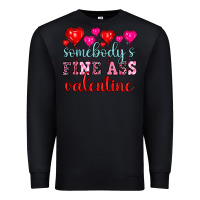 Black somebody's fine ass valentine Premium Sweatshirt - OliviaCreatesArt