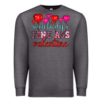 Charcoal Heather somebody's fine ass valentine Premium Sweatshirt - OliviaCreatesArt