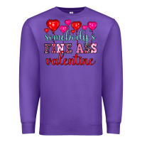 Purple somebody's fine ass valentine Premium Sweatshirt - OliviaCreatesArt