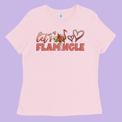 Let's Flamingle Ladies Tee Designed By Artiststas