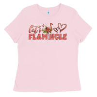 Bubblegum Pink let's flamingle Ladies Tee - Artiststas