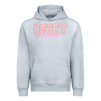 Heather Grey Heart Breaker Valentine Urban Hoodie - CowhideDigitalArt