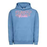 Pigment Pebble Blue Heart Breaker Valentine Urban Hoodie - CowhideDigitalArt