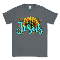 Charcoal Heather jesus sunflower Classic Tee - JahusDesignShop