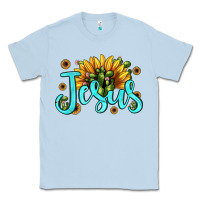 Dusty Blue jesus sunflower Classic Tee - JahusDesignShop