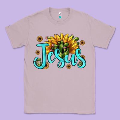 Jesus Sunflower Classic Tee Designed By Jahusdesignshop
