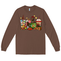 Chestnut Christmas coffee cups with Labrador Long Sleeve Tee - RanaPortraitStore