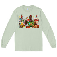 Matcha Christmas coffee cups with Labrador Long Sleeve Tee - RanaPortraitStore