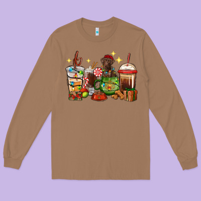 Christmas Coffee Cups With Labrador Long Sleeve Tee Designed By Ranaportraitstore
