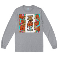 Heather Grey basketball mom Long Sleeve Tee - LillyAllenDesigns