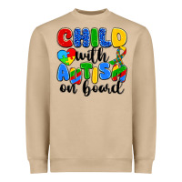 Mushroom child with autism on board Heavyweight Sweatshirt - Artiststas