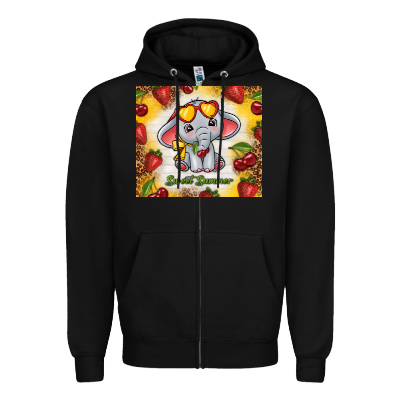 Sweet Summer Cute Elephant Zipper Hoodie by TumblerDesignByShophia | Teevron