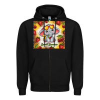 Black sweet summer cute elephant Zipper Hoodie - TumblerDesignByShophia