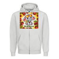 Dove Grey sweet summer cute elephant Zipper Hoodie - TumblerDesignByShophia