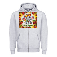 Heather Grey sweet summer cute elephant Zipper Hoodie - TumblerDesignByShophia